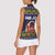 Scandinavian Yule Goat Christmas Women Sleeveless Polo Shirt with Scandinavian Folk Pattern Style - Wonder Print Shop