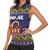 Scandinavian Yule Goat Christmas Women Sleeveless Polo Shirt with Scandinavian Folk Pattern Style - Wonder Print Shop