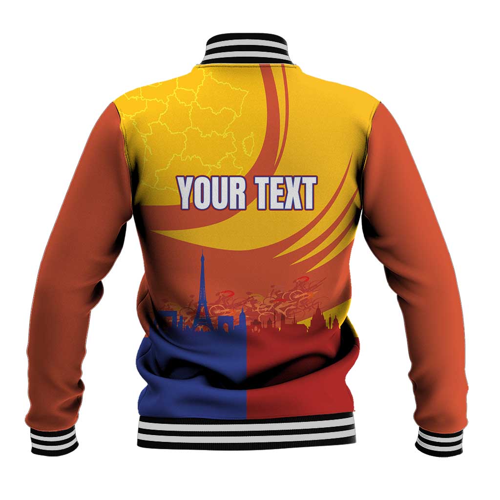 Personalised France Bicycle Racing Baseball Jacket Sporty Style