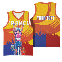 Personalised France Bicycle Racing Basketball Jersey Sporty Style