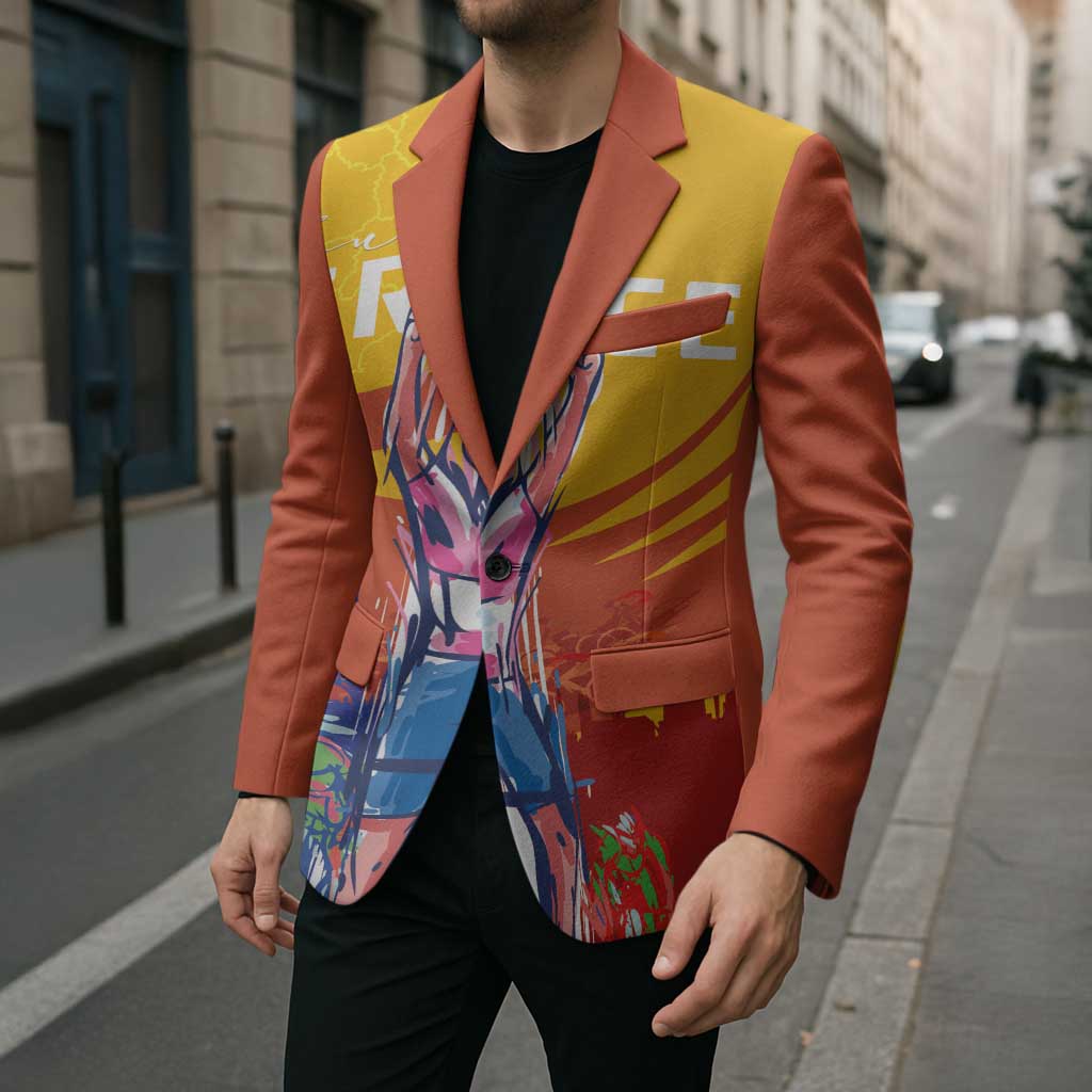 Personalised France Bicycle Racing Blazer Sporty Style