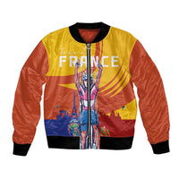 Personalised France Bicycle Racing Bomber Jacket Sporty Style