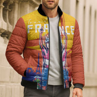 Personalised France Bicycle Racing Bomber Puffer Jacket Sporty Style