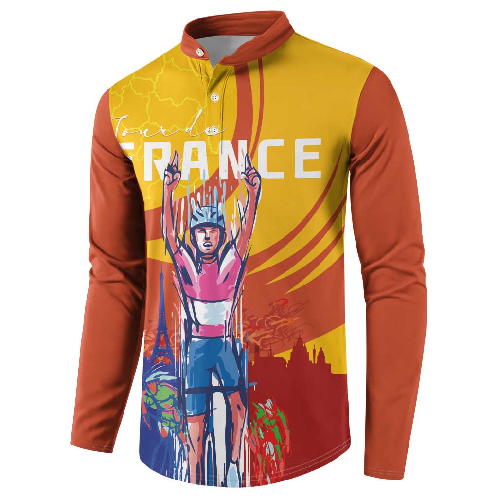 Personalised France Bicycle Racing Button Sweatshirt Sporty Style