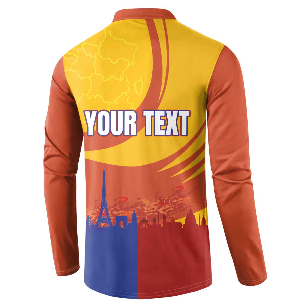 Personalised France Bicycle Racing Button Sweatshirt Sporty Style