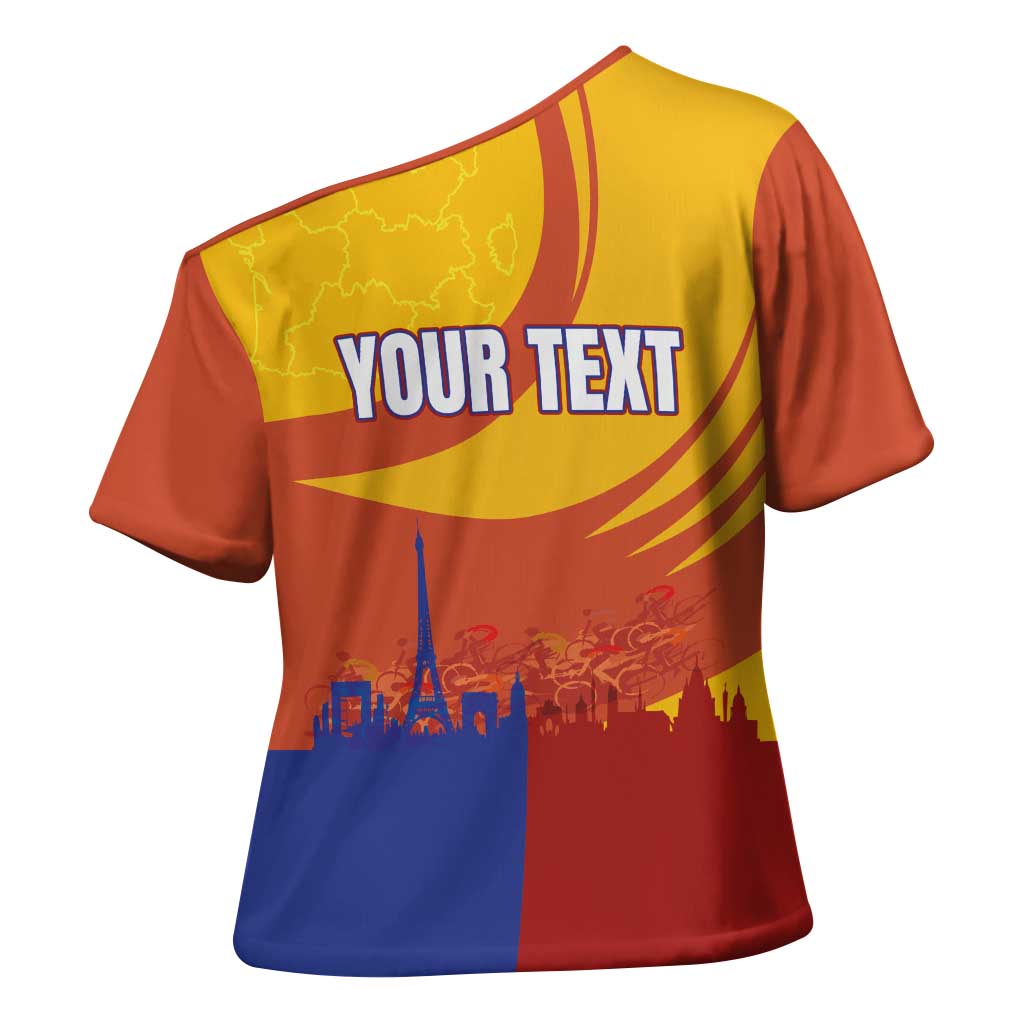 Personalised France Bicycle Racing Cross Shoulder Shirt Sporty Style