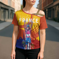 Personalised France Bicycle Racing Cross Shoulder Shirt Sporty Style