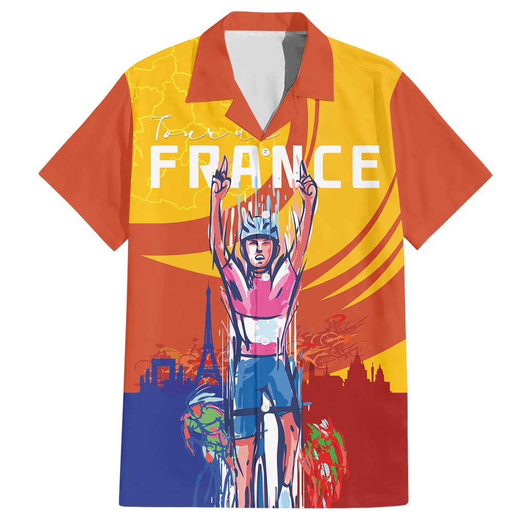 Personalised France Bicycle Racing Hawaiian Shirt Sporty Style