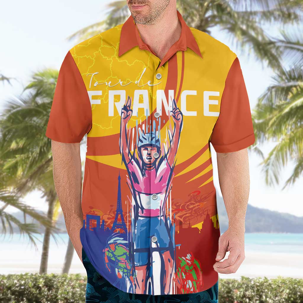 Personalised France Bicycle Racing Hawaiian Shirt Sporty Style