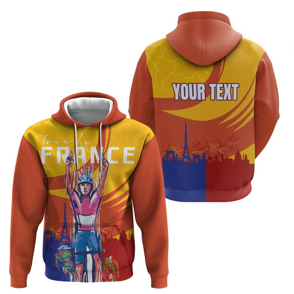 Personalised France Bicycle Racing Hoodie Sporty Style