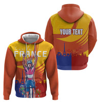 Personalised France Bicycle Racing Hoodie Sporty Style