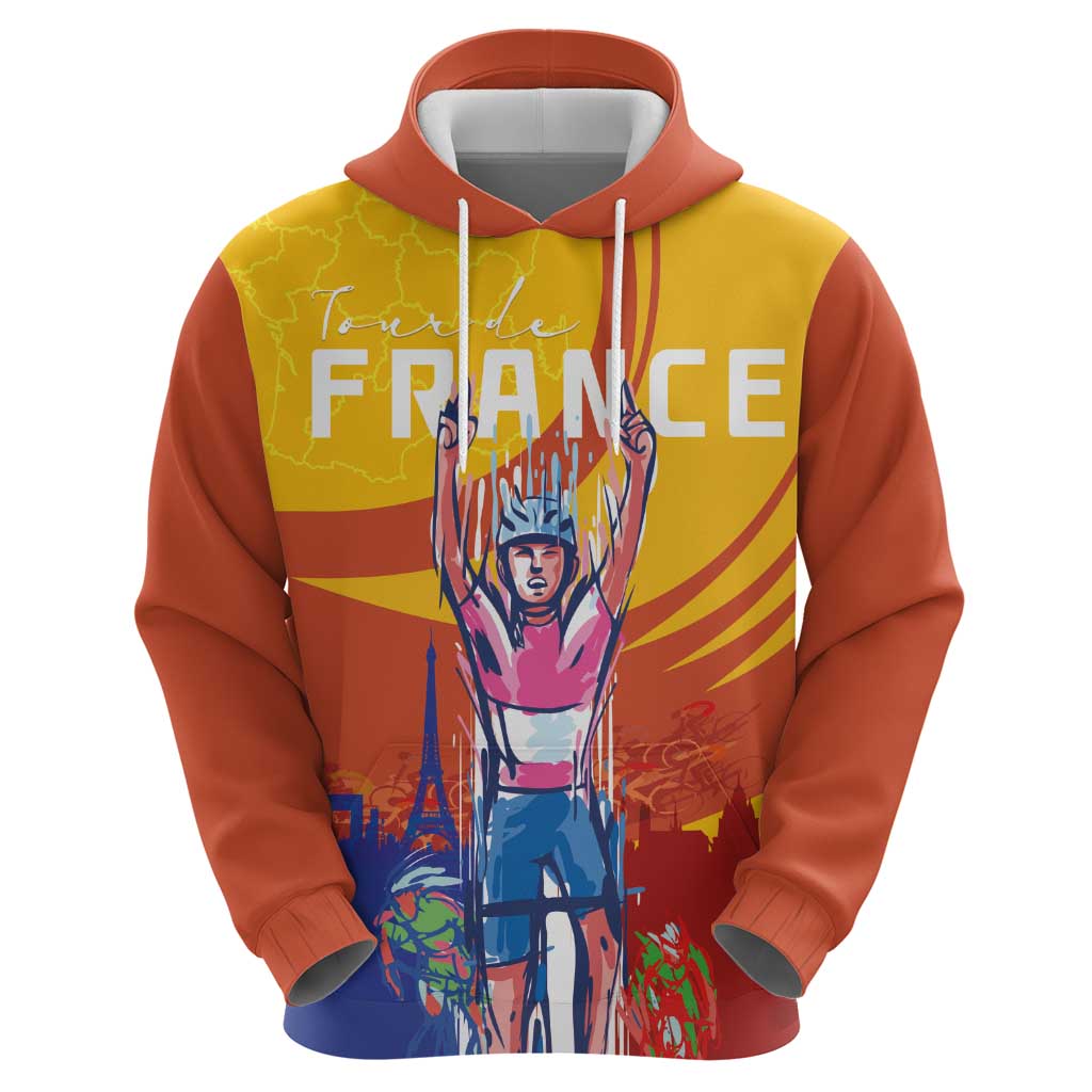 Personalised France Bicycle Racing Hoodie Sporty Style