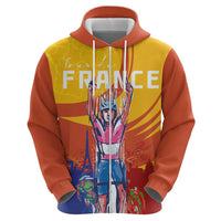 Personalised France Bicycle Racing Hoodie Sporty Style