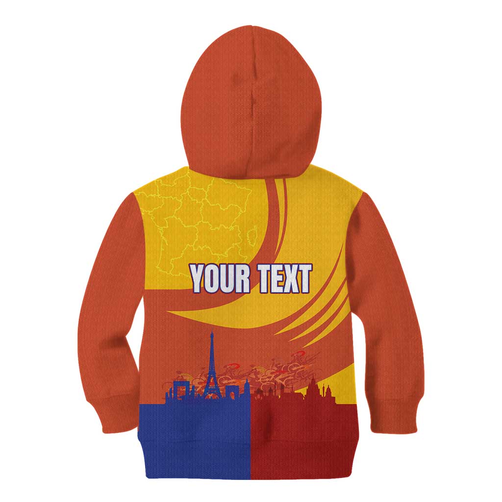 Personalised France Bicycle Racing Kid Hoodie Sporty Style