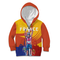 Personalised France Bicycle Racing Kid Hoodie Sporty Style