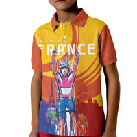 Personalised France Bicycle Racing Kid Polo Shirt Sporty Style