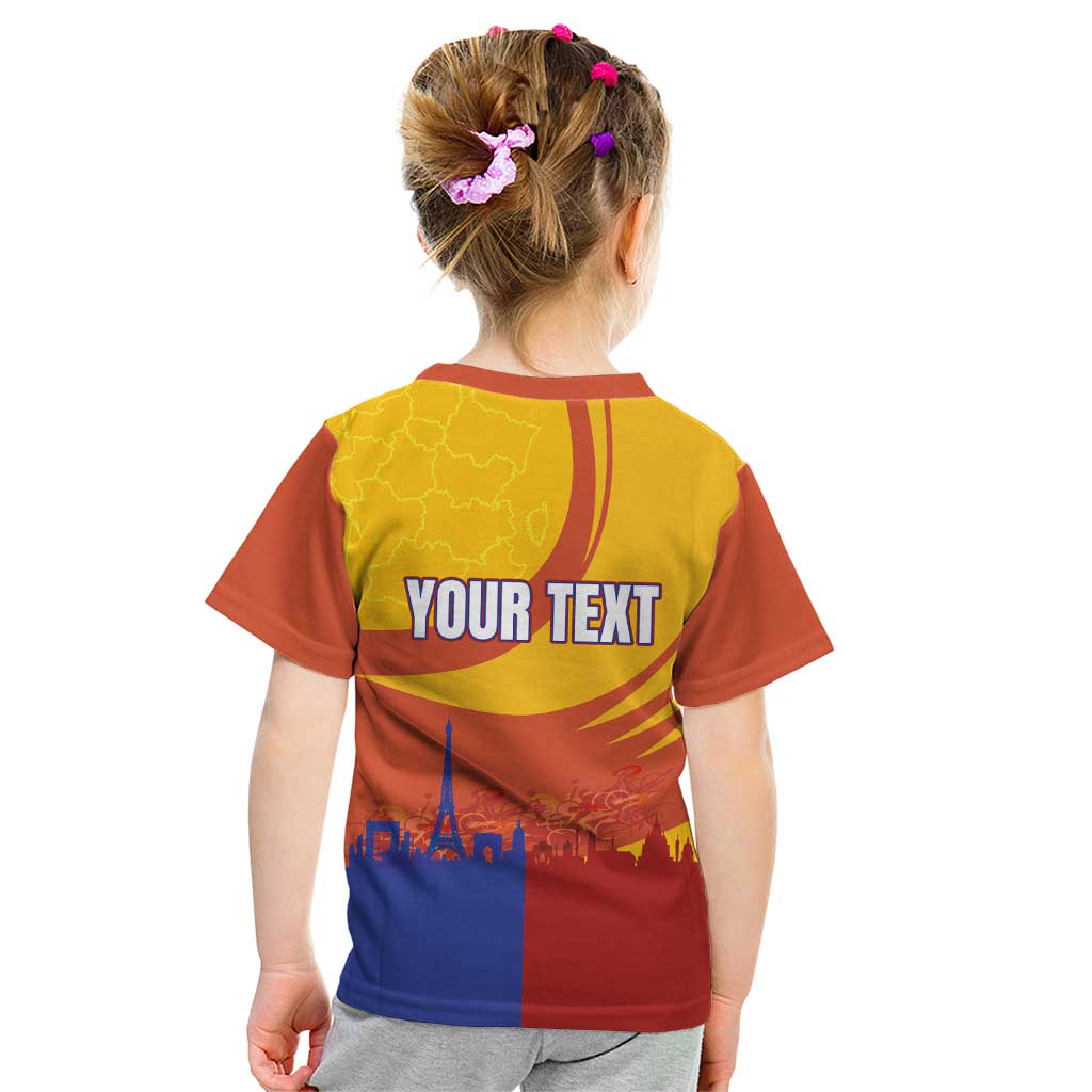 Personalised France Bicycle Racing Kid T Shirt Sporty Style