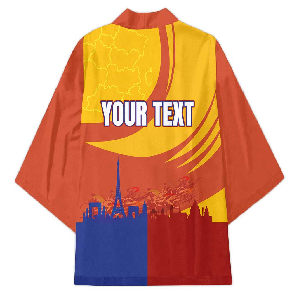 Personalised France Bicycle Racing Kimono Sporty Style