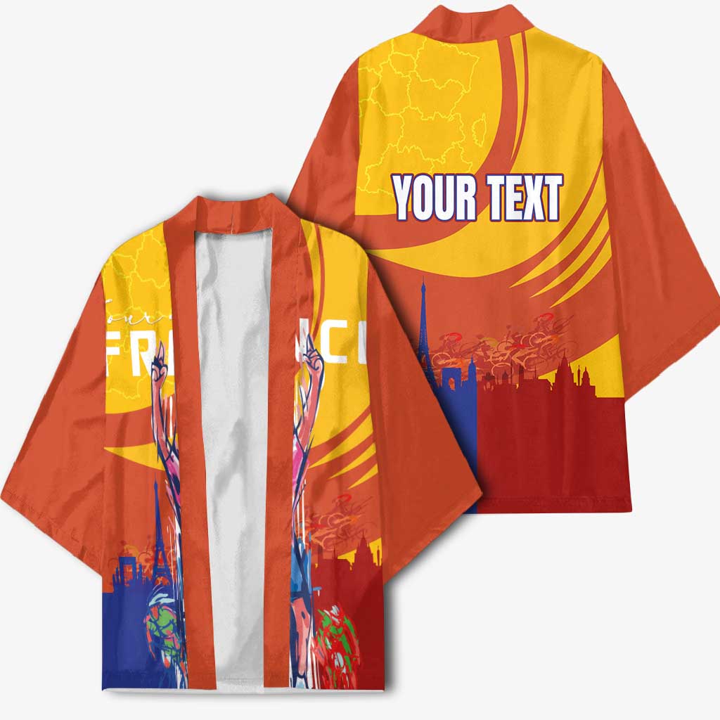 Personalised France Bicycle Racing Kimono Sporty Style