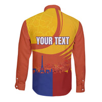 Personalised France Bicycle Racing Long Sleeve Button Shirt Sporty Style