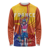 Personalised France Bicycle Racing Long Sleeve Shirt Sporty Style