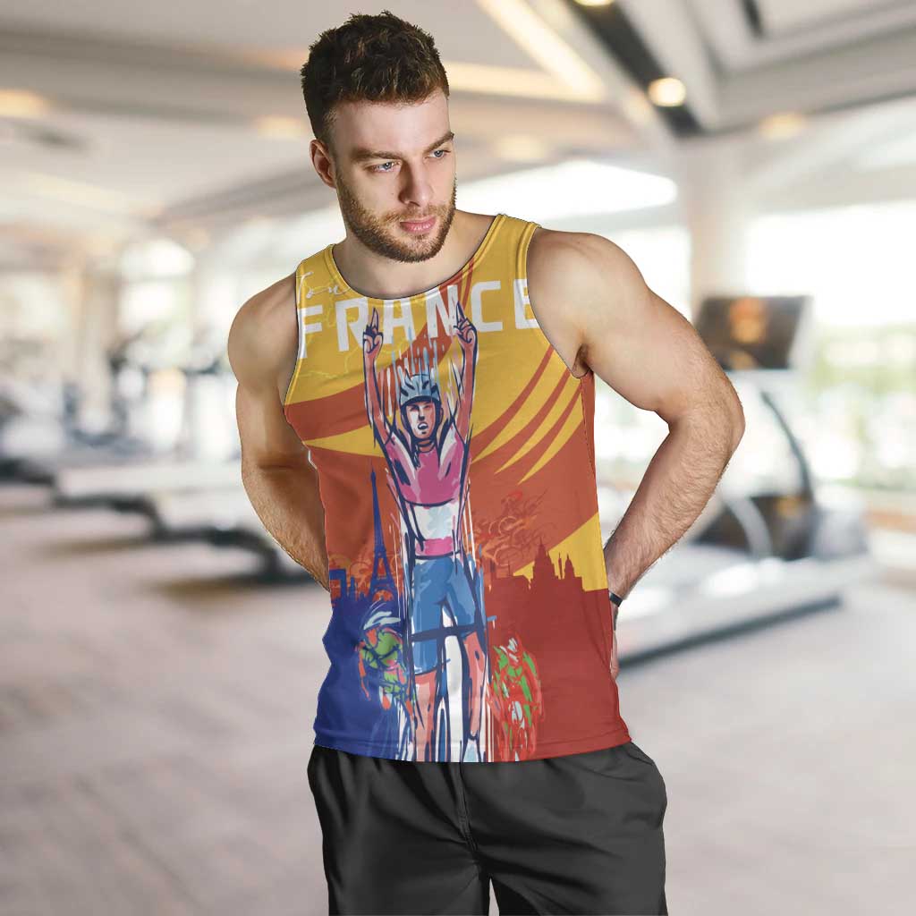 Personalised France Bicycle Racing Men Tank Top Sporty Style