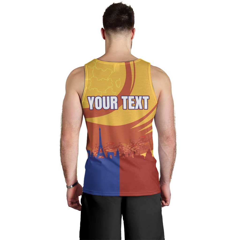 Personalised France Bicycle Racing Men Tank Top Sporty Style