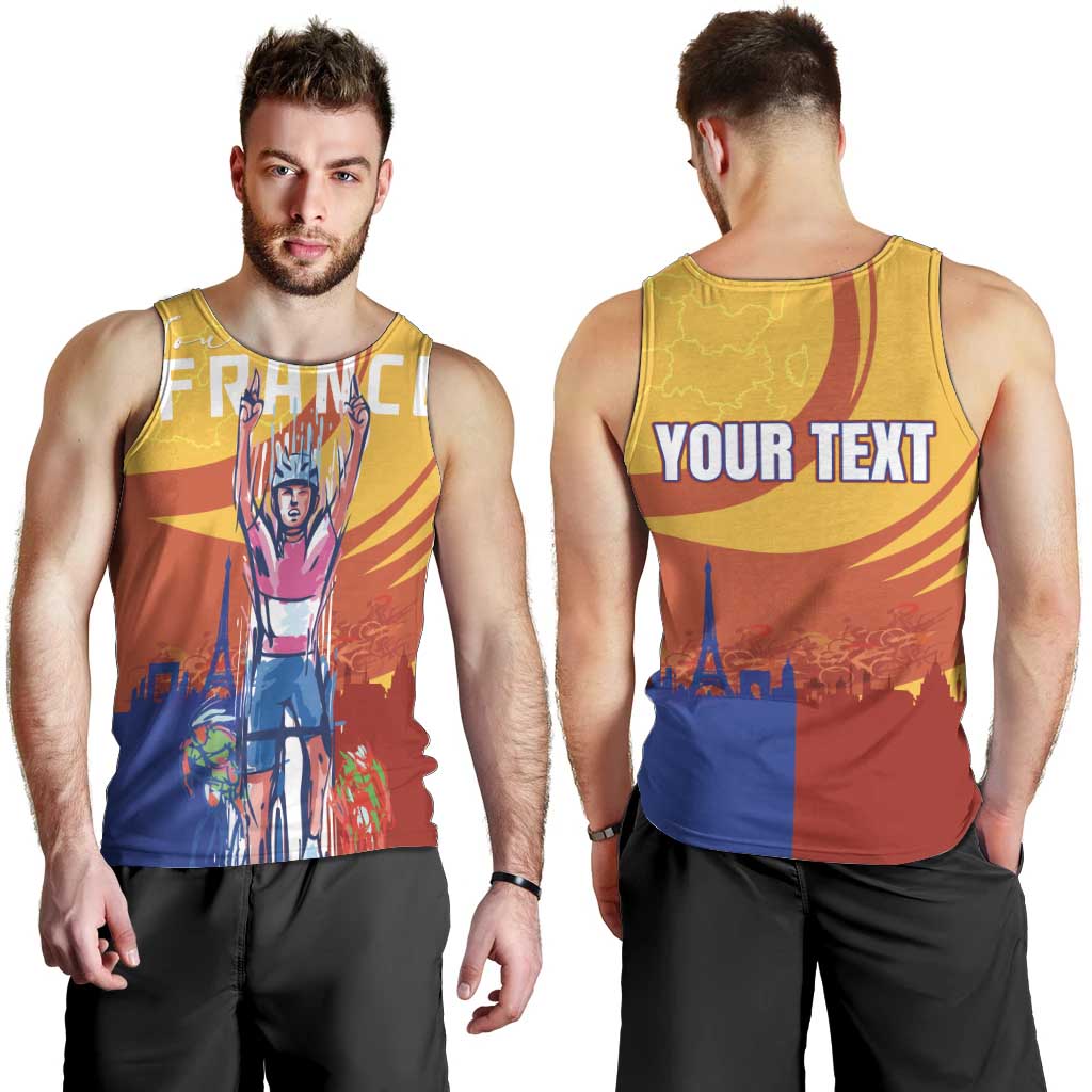 Personalised France Bicycle Racing Men Tank Top Sporty Style