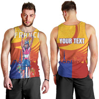Personalised France Bicycle Racing Men Tank Top Sporty Style