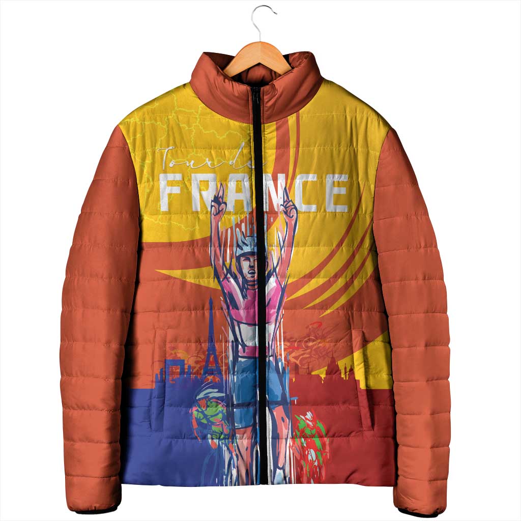 Personalised France Bicycle Racing Padded Jacket Sporty Style