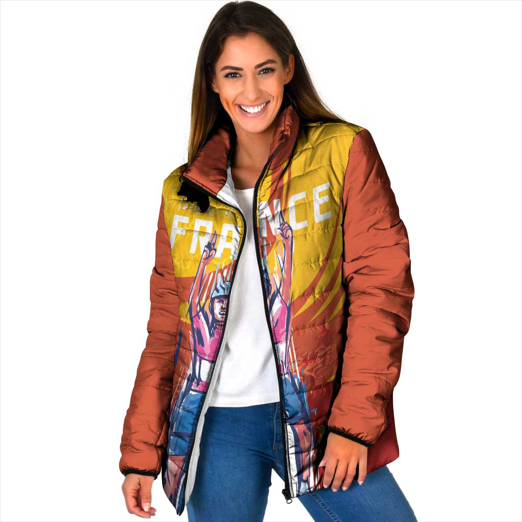 Personalised France Bicycle Racing Padded Jacket Sporty Style