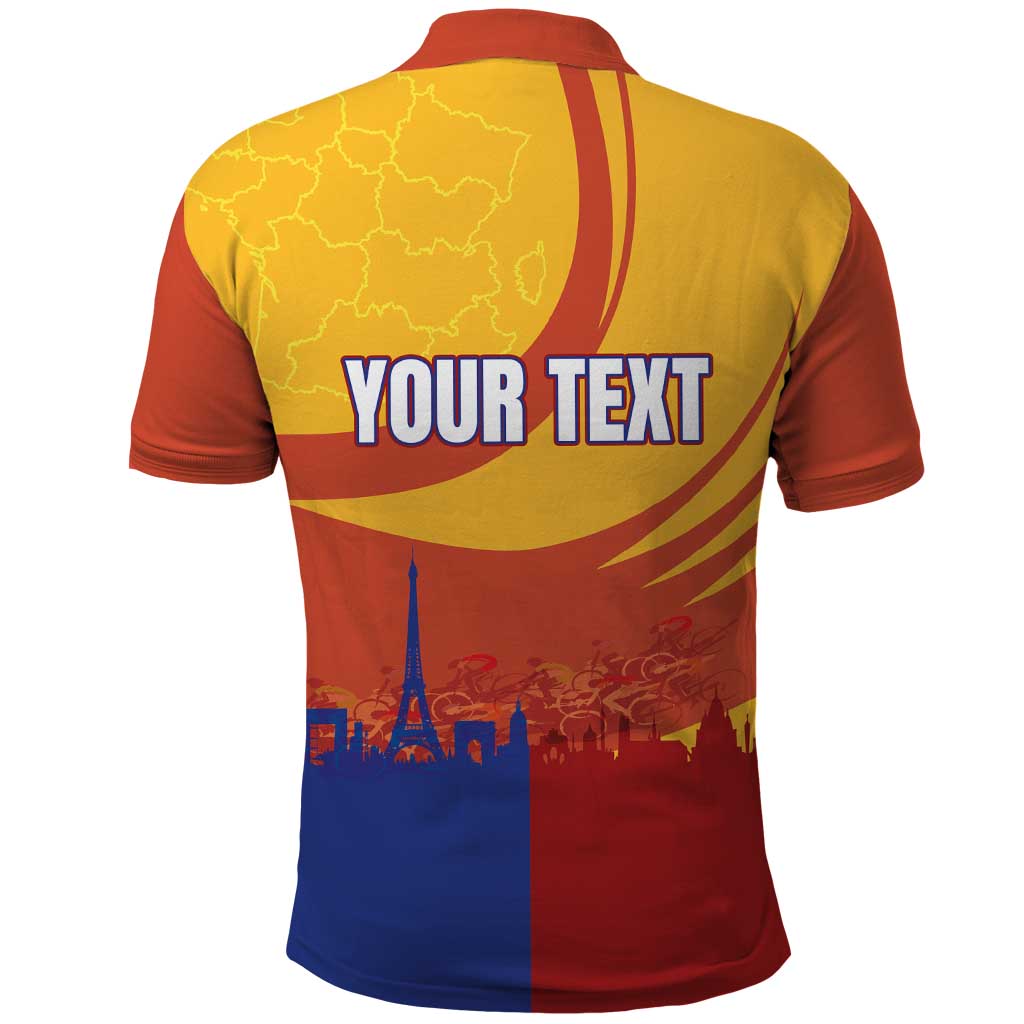 Personalised France Bicycle Racing Polo Shirt Sporty Style