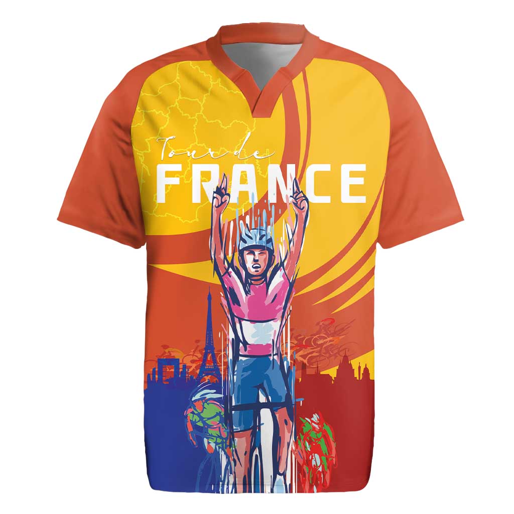 Personalised France Bicycle Racing Rugby Jersey Sporty Style