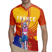 Personalised France Bicycle Racing Rugby Jersey Sporty Style