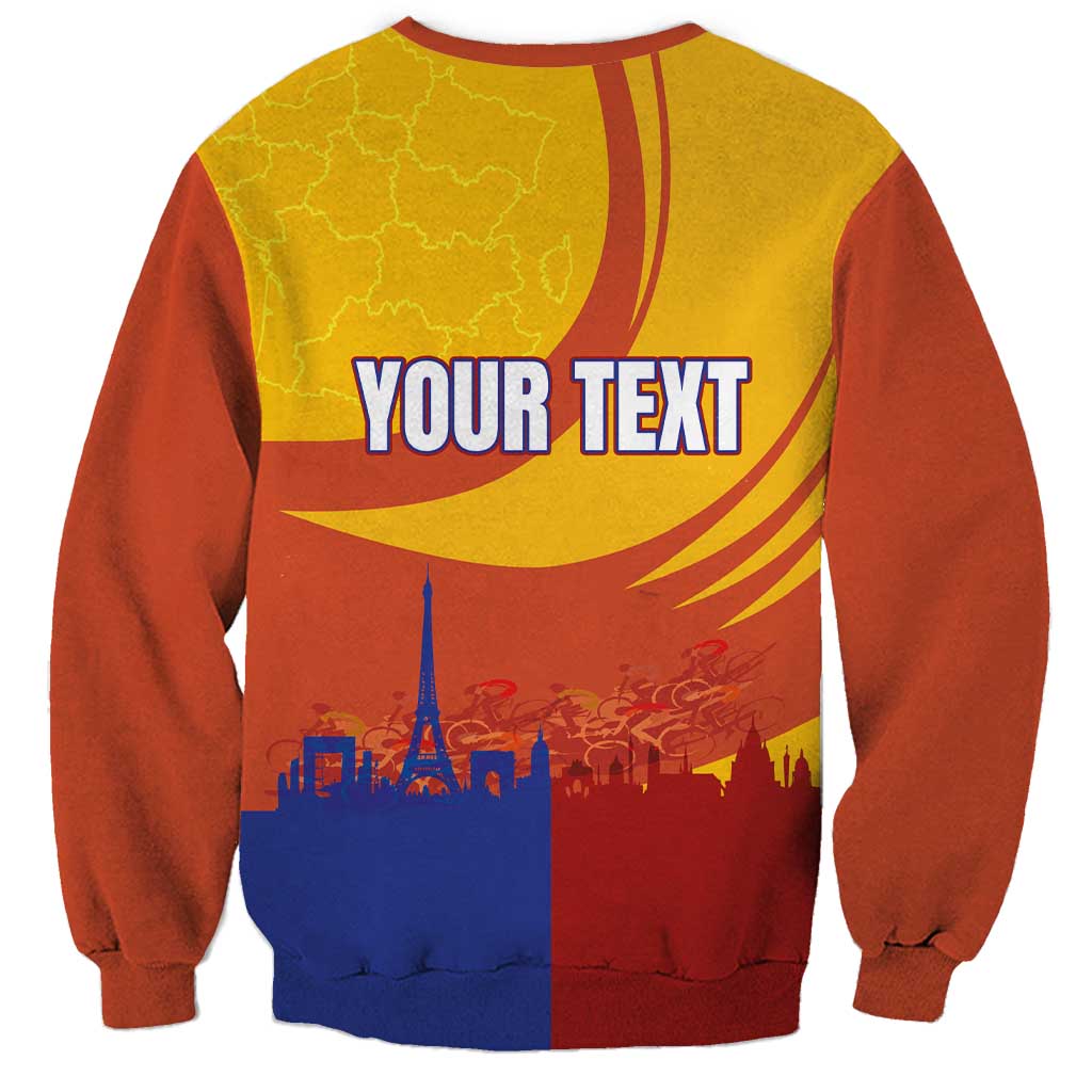 Personalised France Bicycle Racing Sweatshirt Sporty Style