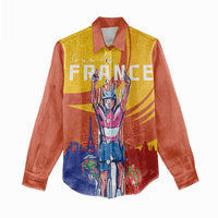 Personalised France Bicycle Racing Women Casual Shirt Sporty Style