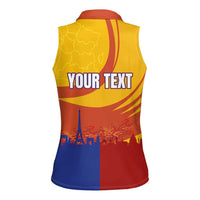 Personalised France Bicycle Racing Women Sleeveless Polo Shirt Sporty Style
