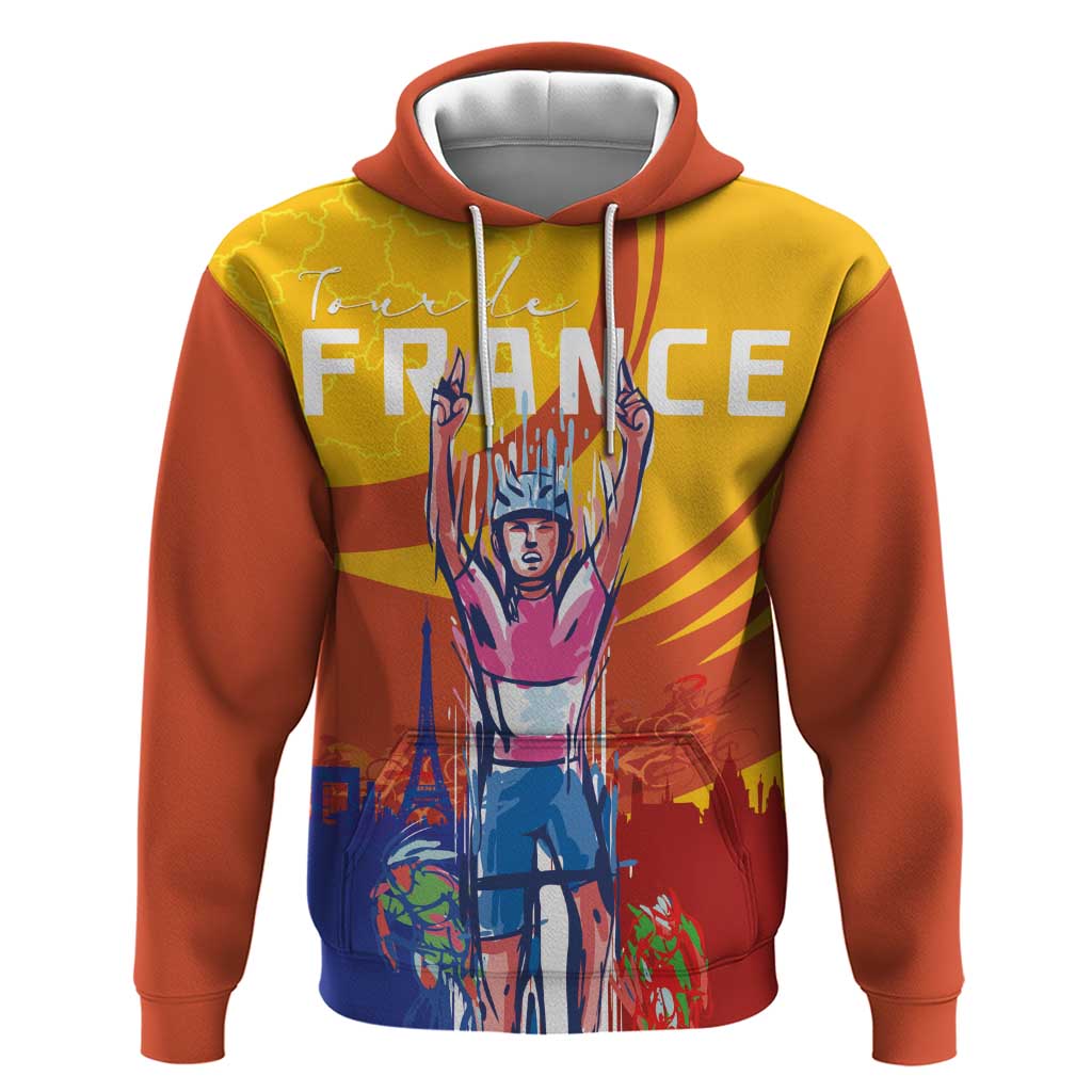 Personalised France Bicycle Racing Zip Hoodie Sporty Style