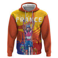 Personalised France Bicycle Racing Zip Hoodie Sporty Style