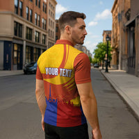 Personalised France Bicycle Racing Zipper Polo Shirt Sporty Style