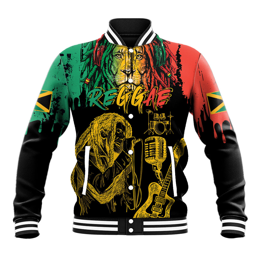International Reggae Day Baseball Jacket Rastafarian Lion and B-Marley Passion - Wonder Print Shop