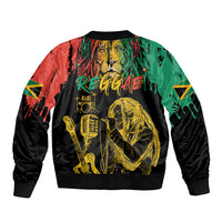 International Reggae Day Bomber Jacket Rastafarian Lion and B-Marley Passion - Wonder Print Shop