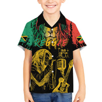 International Reggae Day Family Matching Long Sleeve Bodycon Dress and Hawaiian Shirt Rastafarian Lion and B-Marley Passion - Wonder Print Shop