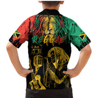 International Reggae Day Family Matching Mermaid Dress and Hawaiian Shirt Rastafarian Lion and B-Marley Passion - Wonder Print Shop