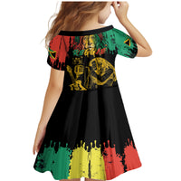 International Reggae Day Family Matching Mermaid Dress and Hawaiian Shirt Rastafarian Lion and B-Marley Passion - Wonder Print Shop