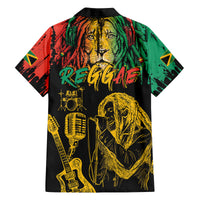 International Reggae Day Family Matching Puletasi and Hawaiian Shirt Rastafarian Lion and B-Marley Passion - Wonder Print Shop