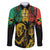 International Reggae Day Family Matching Summer Maxi Dress and Hawaiian Shirt Rastafarian Lion and B-Marley Passion - Wonder Print Shop