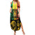 International Reggae Day Family Matching Summer Maxi Dress and Hawaiian Shirt Rastafarian Lion and B-Marley Passion - Wonder Print Shop