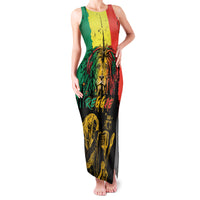 International Reggae Day Family Matching Tank Maxi Dress and Hawaiian Shirt Rastafarian Lion and B-Marley Passion - Wonder Print Shop