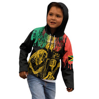 International Reggae Day Kid Hoodie Rastafarian Lion and B-Marley Passion - Wonder Print Shop